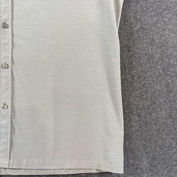 Vuori Shirt Mens Extra Large Gray Short Sleeve Button Down Stretch Performance - Picture 8 of 11